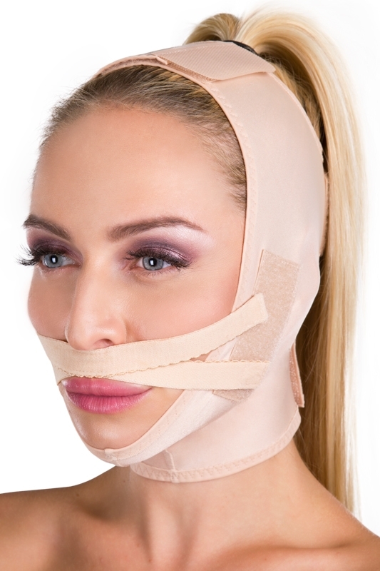 Vêtement facial de compression FM lifting des lèvres - Lipoelastic.fr